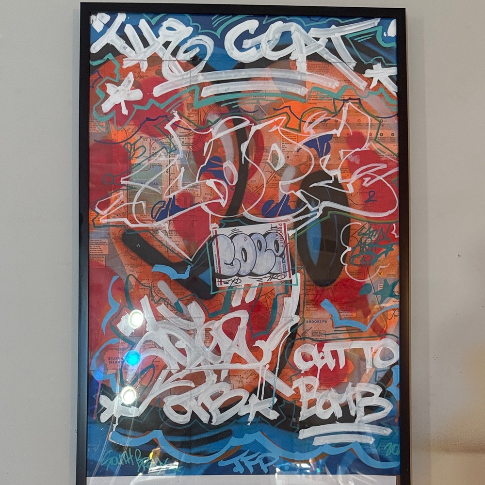 ORIGINAL OFFICAL MTA SUBWAY MAP HAND PAINTED BY COPE2 1/1 signed